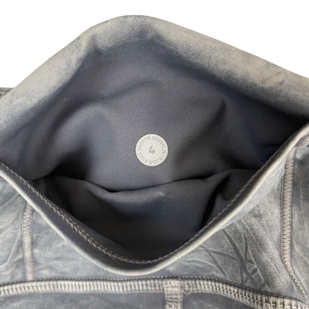 lululemon Fast And Free Short 6” Non-Reflective Ice Dye Asphalt Grey Sz 4‎ - Picture 10 of 14